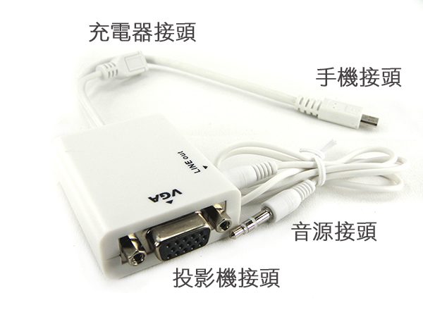 Micro Usb轉vga 影音傳輸轉接線 Pchome 24h購物