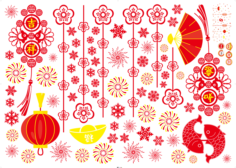 Istyle 創意壁貼吉祥如意 靜電貼 Pchome 24h購物