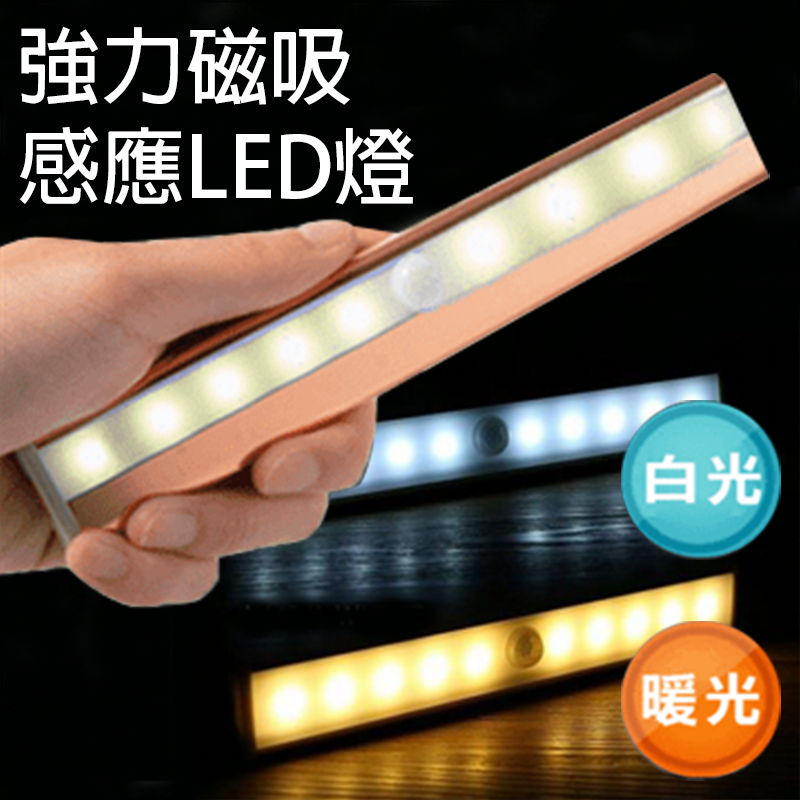 Led 磁吸式薄型紅外線感應燈 電池式 Pchome 24h購物