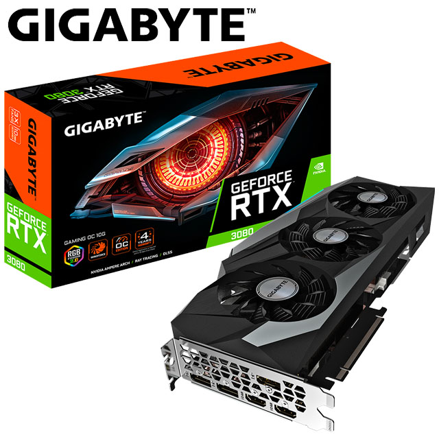技嘉 GeForce RTX™ 3080 GAMING OC 10G (rev. 2.0) 顯示卡+Z590 AORUS PRO AX+B450M