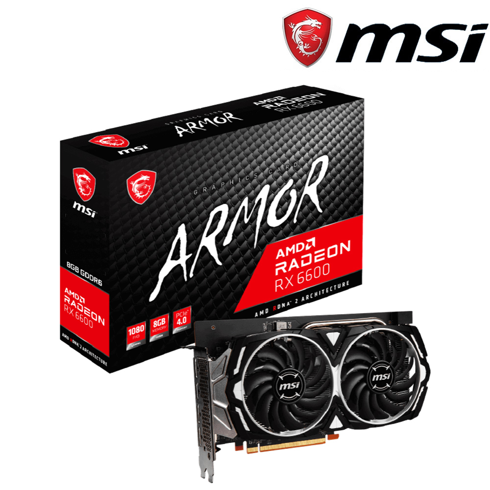微星 Radeon RX 6600 ARMOR 8G+B560M*2
