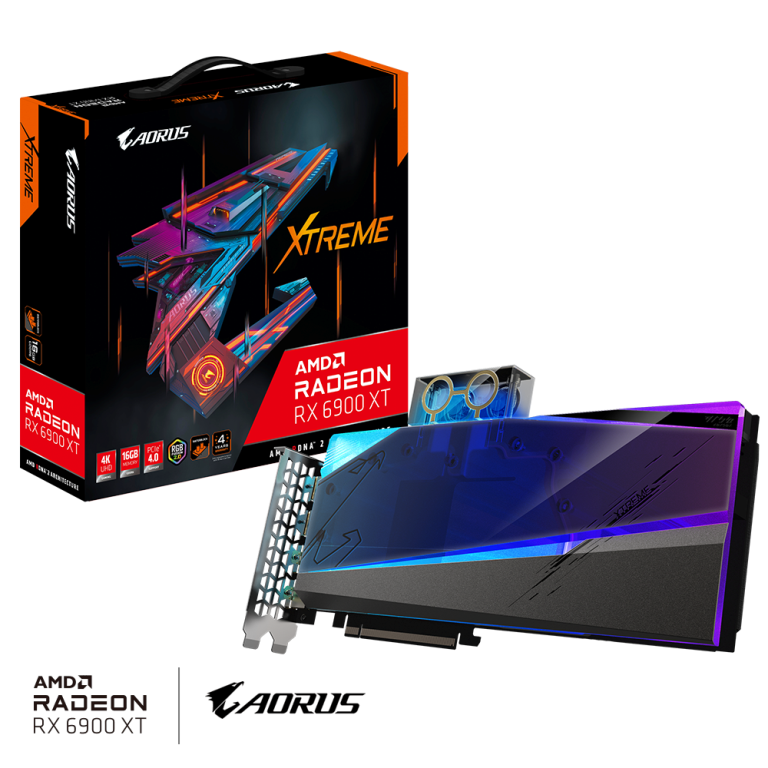 技嘉AORUS Radeon RX 6900 XT XTREME WATERFORCE WB 16G 顯示卡+B560M GAMING HD