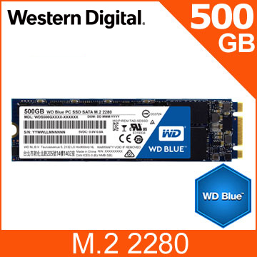 WD SSD 500GB M.2 SATA 3D NAND固態硬碟(藍標)