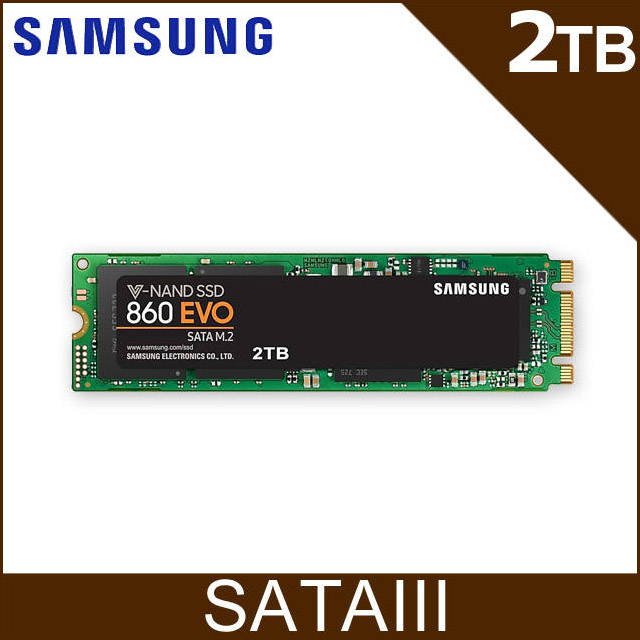 SAMSUNG 三星860 EVO 2TB M.2 2280 SATAIII 固態硬碟