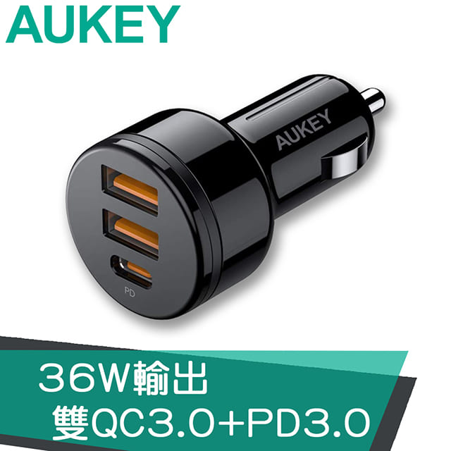 Aukey Cc Y16 36w 雙qc3 0 Pd3 0車用快速充電器 Pchome 24h購物