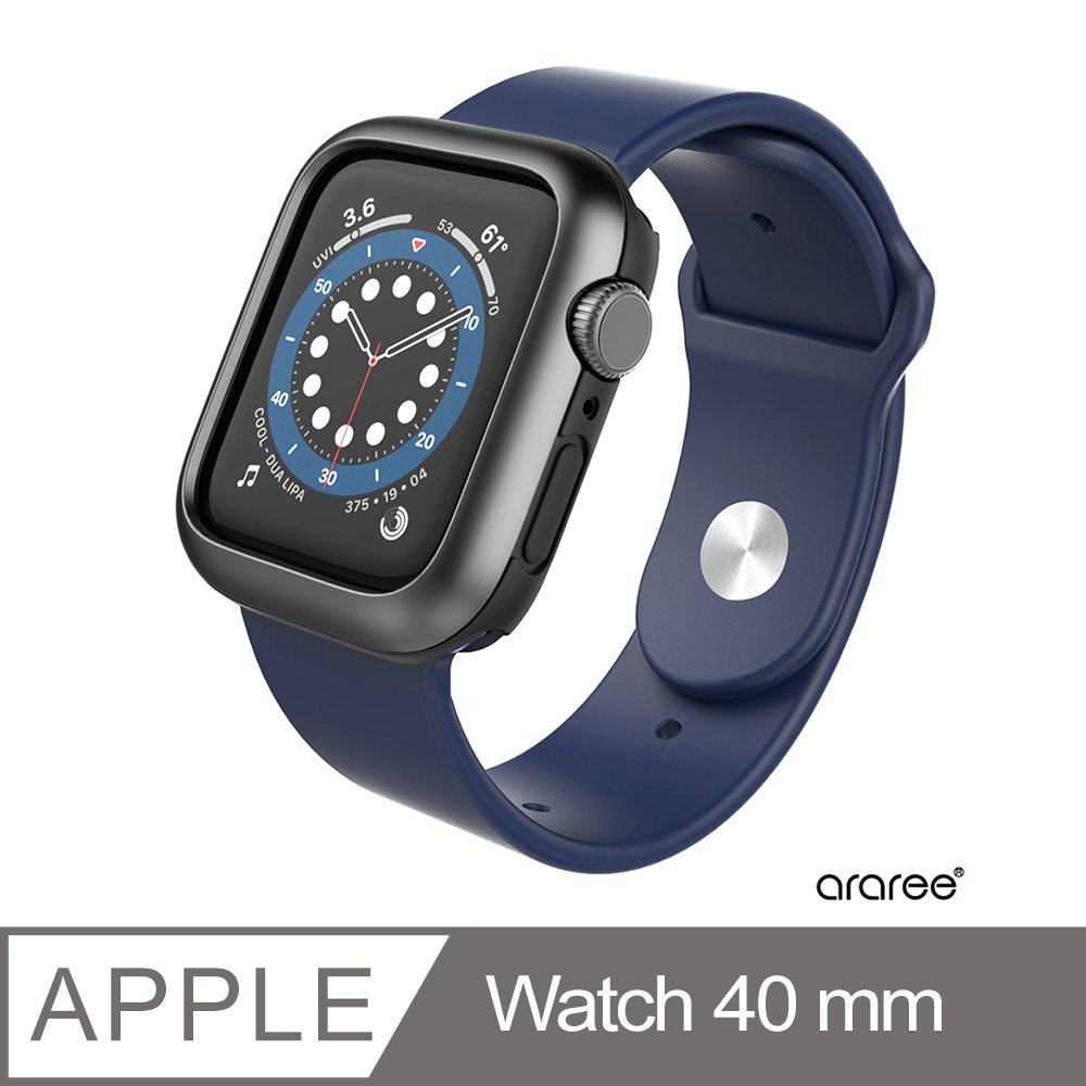 Araree Apple Watch S6/SE/5/4 40mm 高質感抗震保護殼(鐵灰) - PChome 24h購物